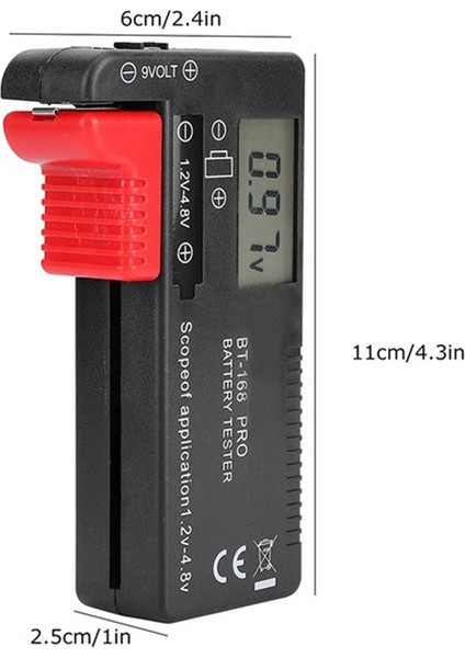 BT-168 Pro Kapasite Test Cihazı Dijital Checker Aa 1.5V 9V Için Plastik Taşınabilir Hücre Test Cihazı (Yurt Dışından) modelleri