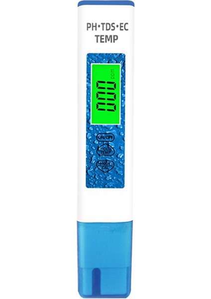 Dijital Su Test Cihazı Ph Test Kalemi 4'ü 1 Arada Yüksek Hassasiyet Probu Tds/temp Kalem Ev Ec Tek Nokta Kalibrasyonu Su Kalitesi Test Ölçer (Yurt Dışından)