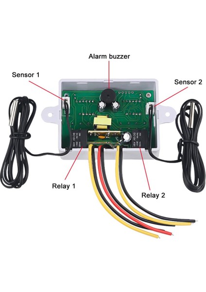 [bestgo]çift Dijital Termostat Sıcaklık Kontrol Cihazı Inkübatör Için Iki Röle Çıkışlı Termoregülatör Isıtma Soğutma XK-W1088 AC110-220V (Yurt Dışından) fiyatları