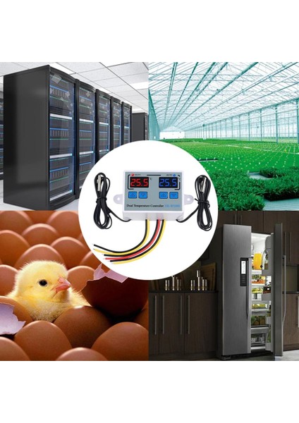 [bestgo]çift Dijital Termostat Sıcaklık Kontrol Cihazı Inkübatör Için Iki Röle Çıkışlı Termoregülatör Isıtma Soğutma XK-W1088 AC110-220V (Yurt Dışından) fırsatları