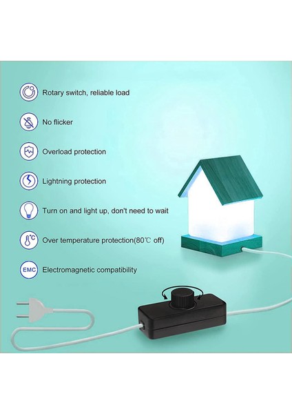 Kısılabilir 3-100W Led/akkor Siyah Için Hat Içi LED Dimmer Anahtarı (Yurt Dışından)
