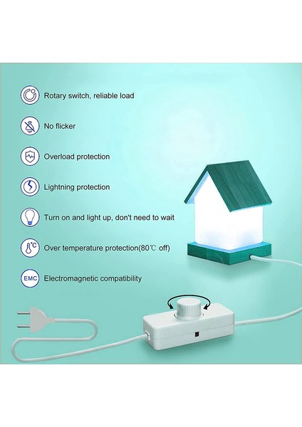Kısılabilir 3-100W Led/akkor Siyah Için Hat Içi LED Dimmer Anahtarı (Yurt Dışından)