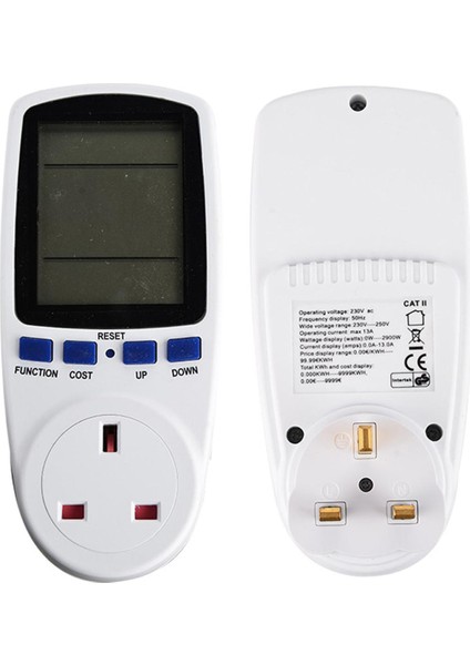 Dijital Akım Ölçer Voltmetre Zaman Watt Wer Test Cihazı Wattmetre Soket Kwh Metre Wer Tüketimi Ac Wer Metre (Yurt Dışından)