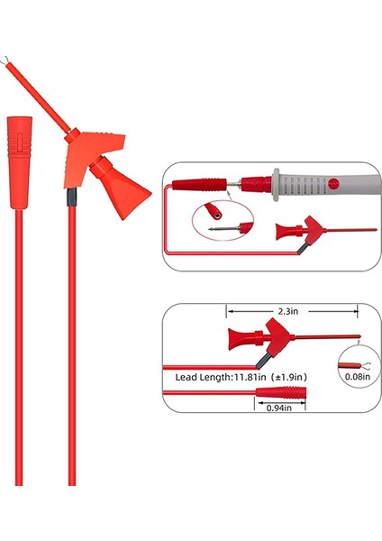 Multimetre Test Kabloları Kiti Dijital Elektrik Test Probları Timsah Klipsli Set Mini Kavrayıcı Test Kanca Klipsleri Cımbız (Yurt Dışından) fırsatları