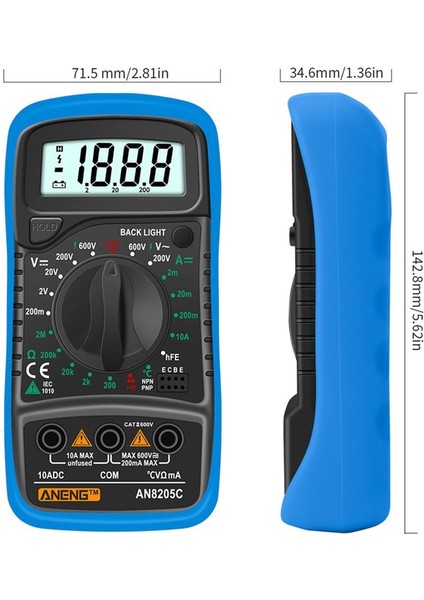 Çok Fonksiyonlu Yüksek Hassasiyetli Multimetre Volt Direnç Test Cihazı Akım Ölçer (Yurt Dışından) fırsatları