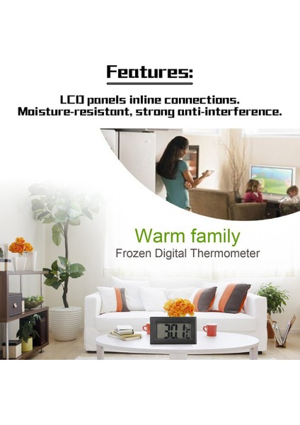Buzdolabı Buzdolabı Dondurucu Için Dijital LCD Termometre -50~110°C (Yurt Dışından) indirimleri