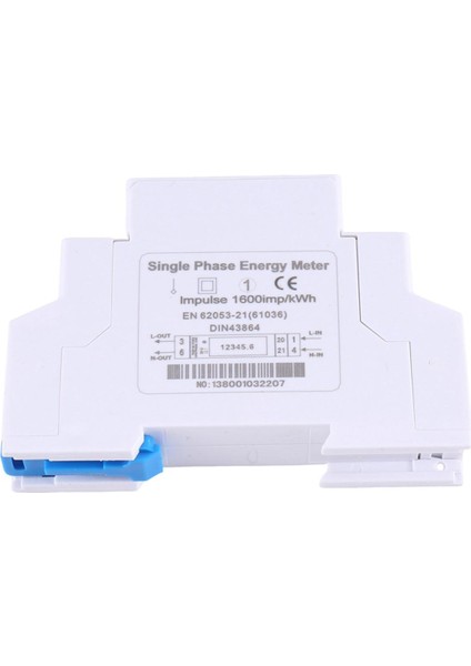 1pc Kwh Enerji Ölçer 5(32)A 20A Tüketim Watt Metre AC220V Watt Saat Din Raylı Enerji Ölçer (Yurt Dışından)