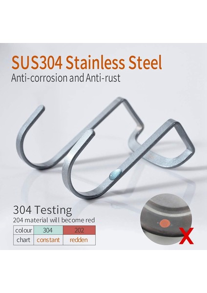 Dolap Üstü Kanca, 304 Paslanmaz Çelik Çoklu Kullanım S Şekilli Dolap Kapı Kancaları (10'lu Paket) (Yurt Dışından) modelleri