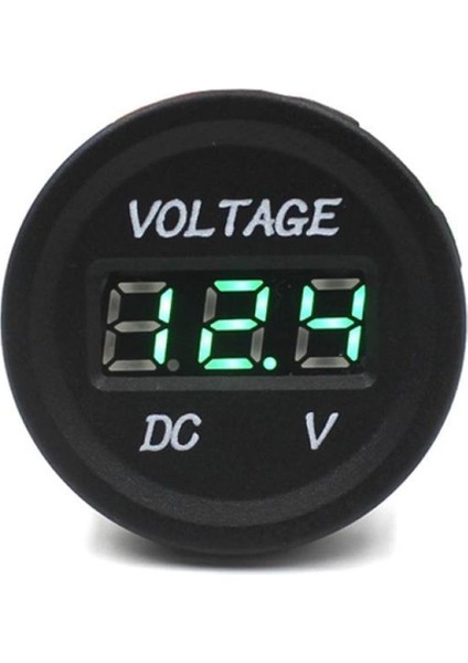 Araba Motosiklet Su Geçirmez LED Dijital Ekran Voltmetre 12V-24V Dc (Yurt Dışından)