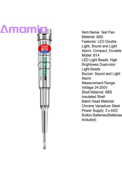 Amamia Devre Test Cihazı Yüksek Parlaklıkta 24-250V Çok Fonksiyonlu Tornavida (Yurt Dışından) modelleri