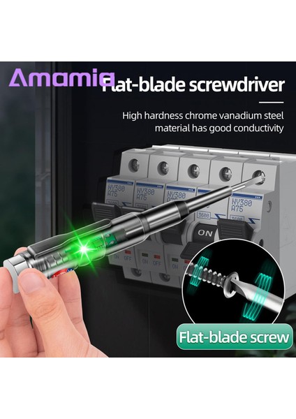 Amamia Devre Test Cihazı Yüksek Parlaklıkta 24-250V Çok Fonksiyonlu Tornavida (Yurt Dışından) indirimleri