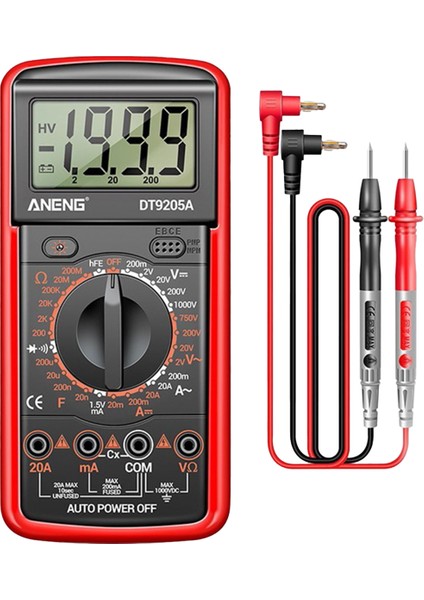 Dijital Multimetre 1999 Otomatik Kademe Sayımı Ac/dc Gerilim Ölçer Ampermetre Ohmmetre (Pilsiz) (Yurt Dışından) modelleri