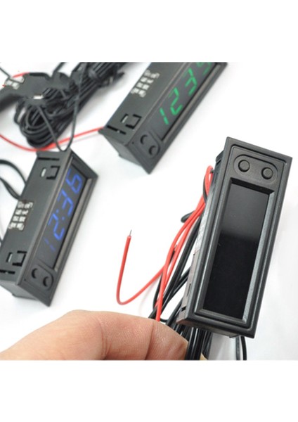 3'ü 1 Arada Araba Dijital Tüp LED Voltmetre Termometre Zaman Otomobil Masa Saatleri (Yurt Dışından) indirimleri