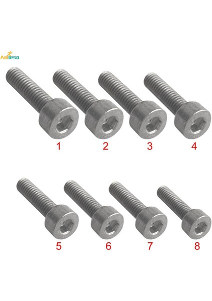 10 Adet M3X8MM Titanyum Altıgen Soket Allen Düğme Başlı Cıvata Vidaları (Yurt Dışından)