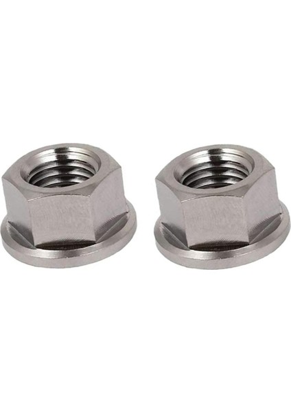 Adet M10 x 1.25MM Kaymaz Tc4 Ium Ti Flanşlı Somun Bisiklet Motosiklet Vidaları Vida Bağlantı Elemanı (Yurt Dışından)