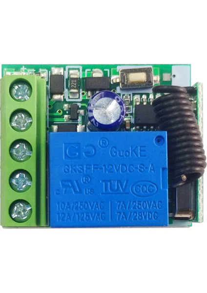 Dc 12V Tek Kanallı Kablosuz Anahtar Kontrol Panosu Uzaktan Kumanda Rölesi Jog Kendinden Kilitlemeli Kilitleme 433.92M Iyi Etki ve Kullanımı Kolay (Yurt Dışından)