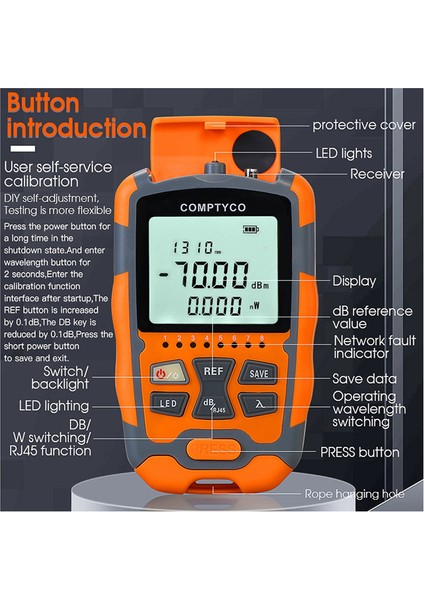 Comptyco Optik Metre Aua-M7 Opm Fiber Optik Kablo Test Cihazı (Yurt Dışından)