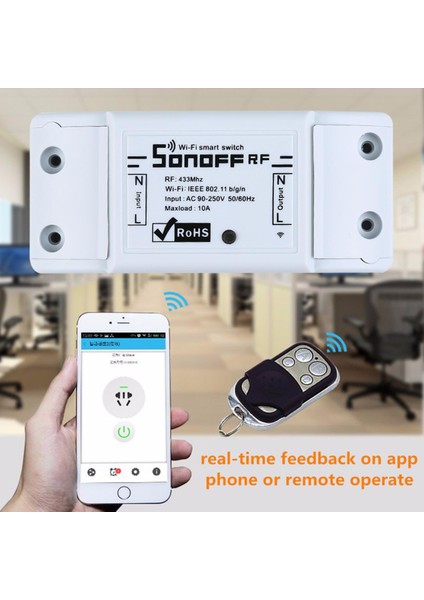 Wifi Kablosuz Akıllı 433 Mhz Anahtar Modülü Soketi Dıy Ev Sonoff Rf Profesyonel Güvenlik Tasarımı (Yurt Dışından)