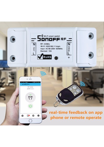 Wifi Kablosuz Akıllı 433 Mhz Anahtar Modülü Soketi Dıy Ev Sonoff Rf Profesyonel Güvenlik Tasarımı (Yurt Dışından)