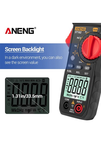 Aneng ST182 Kelepçe Multimetre Dijital Multimetre Akım Multimetresi (Yurt Dışından) indirimleri