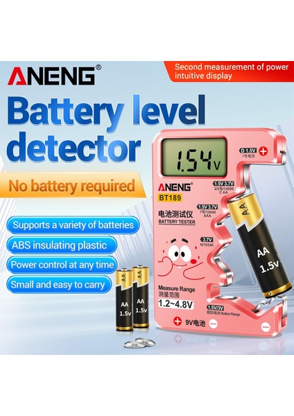【ayak Koltuk】 【newvibe】aneng BT189 Pil Test Cihazı Evrensel Pil Kontrol Cihazı LCD Ekran Piller Güç Testi Taşınabilir Pil Test Cihazı Volt Kontrol Cihazı (Yurt Dışından) fiyatları