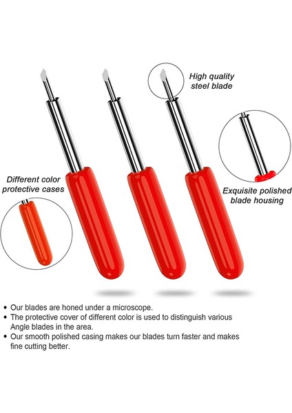 Cricut Explore Air 2/air 3/maker Expression Için 50PCS Yedek Parçalar, 45 Derece Standart Ince Uçlu Bıçaklar (Yurt Dışından) modelleri
