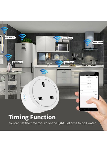 20A Ingiltere Fişi Tuya Wıfı Akıllı Yaşam Uygulaması Güç Monitörlü Akıllı Soket Ses Kontrolü Zamanlama Ev Güç Soketi Alexa Goo.gle Assistant ile Çalışın [sınırlı Satış][en Düşük ] (Yurt Dışından)