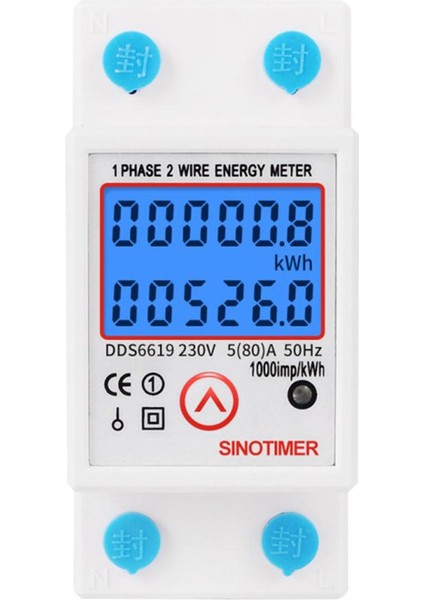 Dijital Din Raylı Enerji Ölçer Sıfır Kwh Enerji Ölçer 220V Elektrik (Yurt Dışından)