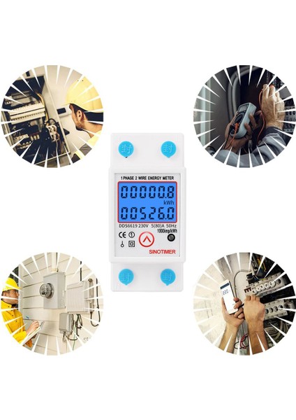 Dijital Din Raylı Enerji Ölçer Sıfır Kwh Enerji Ölçer 220V Elektrik (Yurt Dışından) modelleri