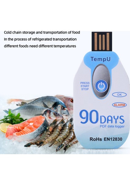 Sıcaklık Veri Kaydedici Tek Kullanımlık Kaydedici 90 Gün Soğuk Zincir Kullanımı (Yurt Dışından) fırsatları