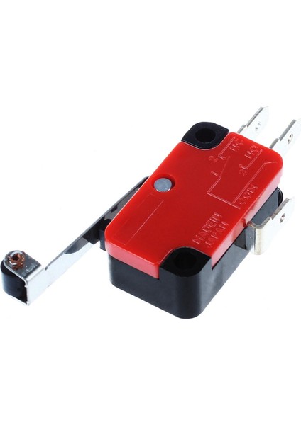 Hyqzltca 6x Mini Limit Anahtarı Uzun Menteşe Makaralı Kol Kolu Spdt Snap Action Lot - Kırmızı ve Siyah (Yurt Dışından)
