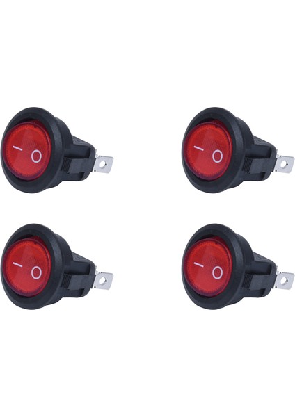 4x Basmalı Anahtar Bipolar Açık Kapalı Kırmızı 3 Pin 220V (Yurt Dışından) fiyatları