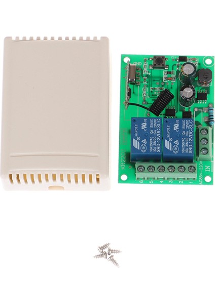 220V 2ch Kanal Kablosuz Rf Uzaktan Kumanda Alıcısı Röle Anahtarı 433MHZ (Yurt Dışından)