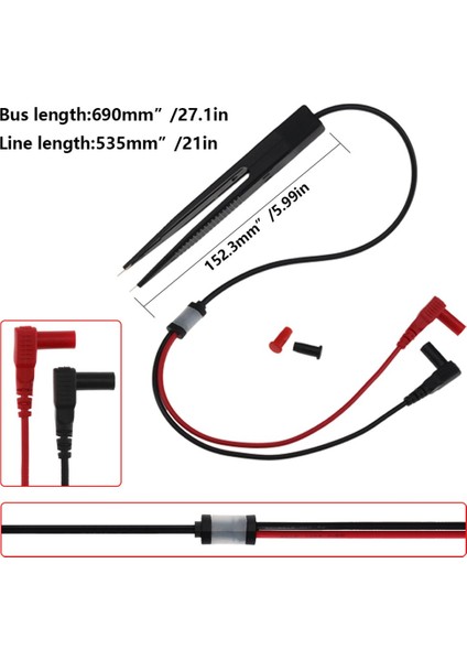 Multimetre Kondansatör Için Ma Smd Indüktör Test Klip Ölçer Probu Cımbız (Yurt Dışından)