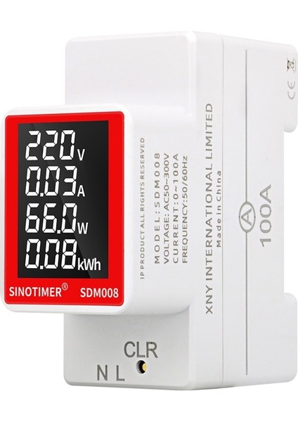 Din Raylı Elektrik Dijital Metre Güç Enerji Voltmetre Ampermetre Watt Kwh Sıfırlama Güç Tüketimi Wattmetre Monitör Ac 50V~300V (Yurt Dışından) fırsatları