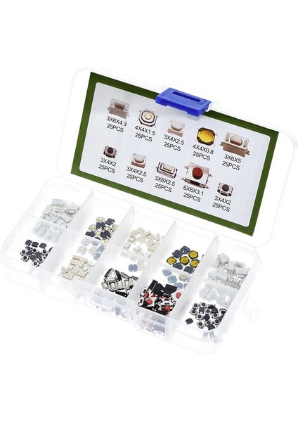 250PCS Hafif Dokunmatik Anahtar Tuşları 10 Teknik Özellikler Her Türden 25 Yama Anahtarı (Yurt Dışından) fiyatları
