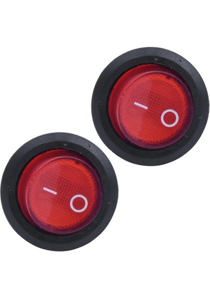3x Basmalı Anahtar Bipolar Açık Kapalı Kırmızı 3 Pin 220V (Yurt Dışından)