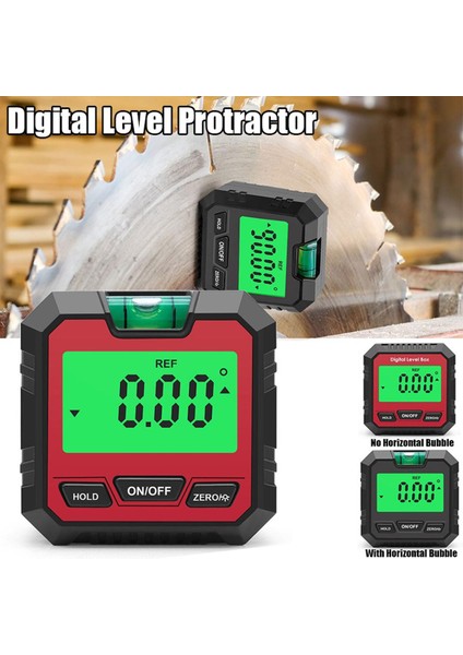 Dijital Iletki Açı Bulucu Mini Inklinometre Manyetik Taban Dijital Açı Ölçer, LCD Arka Işıklar Seviye Test Cihazı Ölçme Aletleri (Pil Yok) (Yurt Dışından)