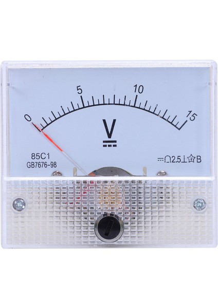 85C1 Dc 0-10A Dikdörtgen Analog Panel Ampermetre Ölçer 85C1 Ince Ayar Kadranı Analog Volt Panel Metre Ölçer Dc 0-15V (Yurt Dışından)