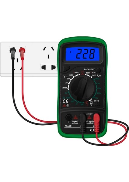 Profesyonel Alet LCD Dijital Multimetre Ampermetre Voltmetre Ac ve Dc Gerilim Diyot Test Cihazı Direnç Ölçer Devre Kontrol Cihazı Buzzer ile Test Probu Multitester (Yurt Dışından)