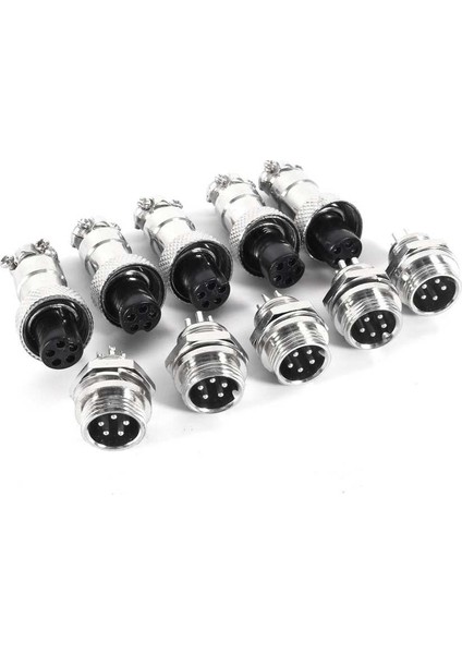Havacılık Bağlantı Soketi 10 Takım GX12 2/3/4/5 / 6pin 12MM Erkek Güç Dişi (Yurt Dışından)