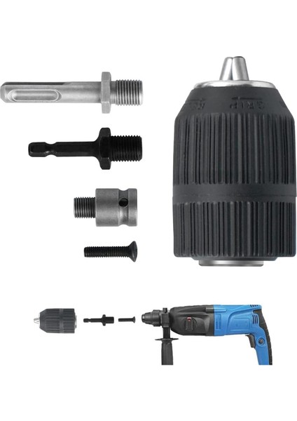 Darbeli Anahtar Adaptörü Hızlı Değişim Adaptör Kiti 2-13MM 1/2ın x 20UNF Mit 1/4 Hex, 3/8ın Sds Plus (Yurt Dışından)