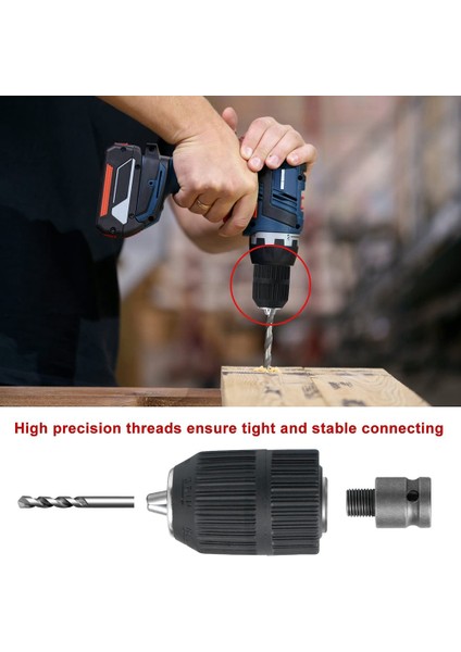 Darbeli Anahtar Adaptörü Hızlı Değişim Adaptör Kiti 2-13MM 1/2ın x 20UNF Mit 1/4 Hex, 3/8ın Sds Plus (Yurt Dışından) fırsatları