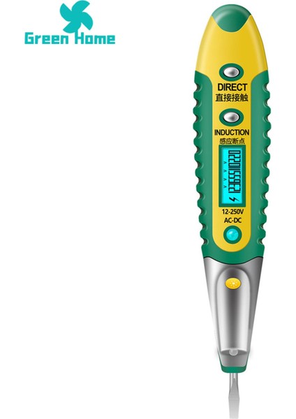 Green Home Elektrik Test Kalemi Okunması Kolay Temassız Ac Dc 12-250V Gerilim Test Kalemi (Yurt Dışından)