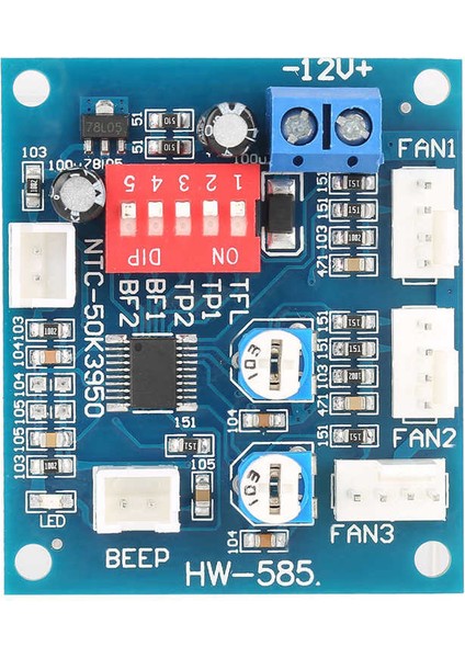 Pc Için 12V Dc Dört Telli Termostat Pwm Fan Hızı Kontrol Cihazı Vali Modülü (Yurt Dışından)
