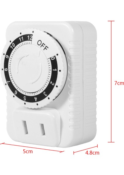 Adet 12 Saat Elektrik Mekanik Zaman Duvar Fişi Anahtarı Dijital Geri Sayım Sayacı Soket Sıcak (Yurt Dışından)