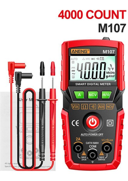 Mini Dijital LCD Multimetre Ac/dc Voltmetre Ametre Ampermetre Ohm Ölçer Nvc Gerilim Test Cihazı Multitester Desteği Arka Işık El Feneri (Yurt Dışından)