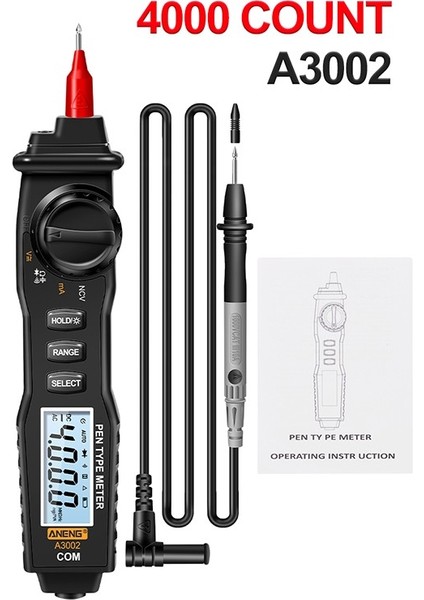 Aneng Dijital Multimetre Kalemi (A3002) Gerilim Akım Test Cihazı 4000 Sayım Hd Arkadan Aydınlatmalı Ekran (Yurt Dışından) fırsatları