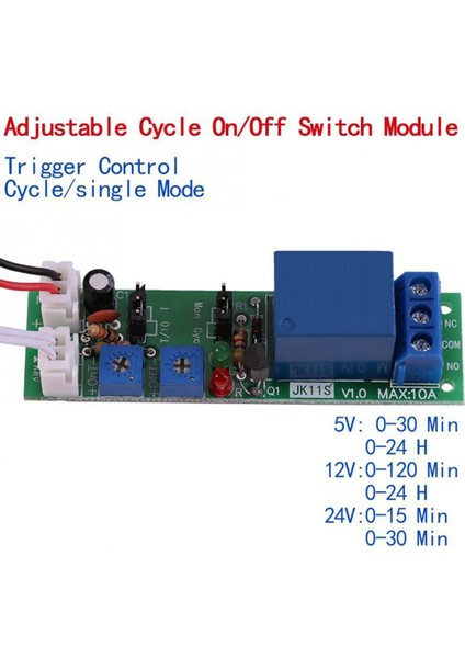 Dc 5V 12V 24V Ayarlanabilir Röle Açma/kapama Anahtarı Modülü (Yurt Dışından)
