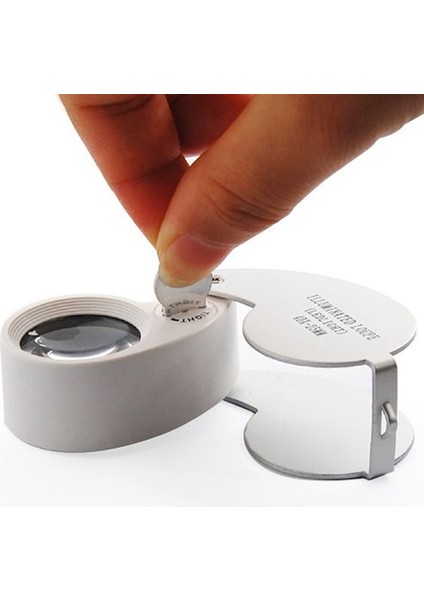 2x Kuyumcular Lens Camı Büyüteç 40X 25MM Göz Büyüteç 2 LED Işıklar (Yurt Dışından) modelleri